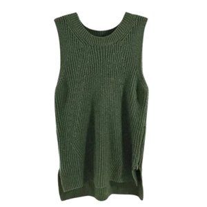 Shaker Sweater Zipper Sides Olive Green, Windsor M